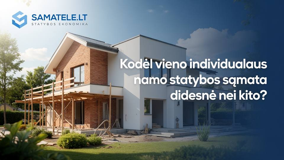 2026: kodėl vieno individualaus namo statybos sąmata didesnė nei kito?