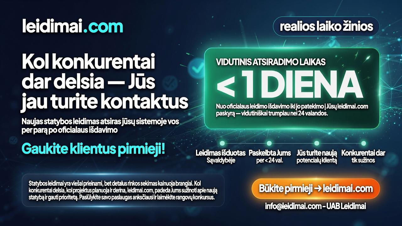 Per kiek laiko sužinoma apie naują statybos leidimą Lietuvoje?