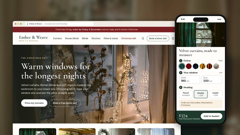 Is it too late to open an online curtain and blind shop for Christmas?