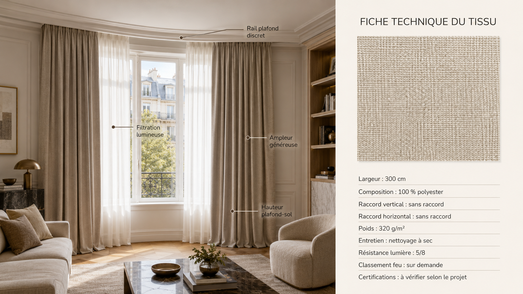 Comment lire la fiche technique d’un tissu avant de prescrire des rideaux sur mesure ?