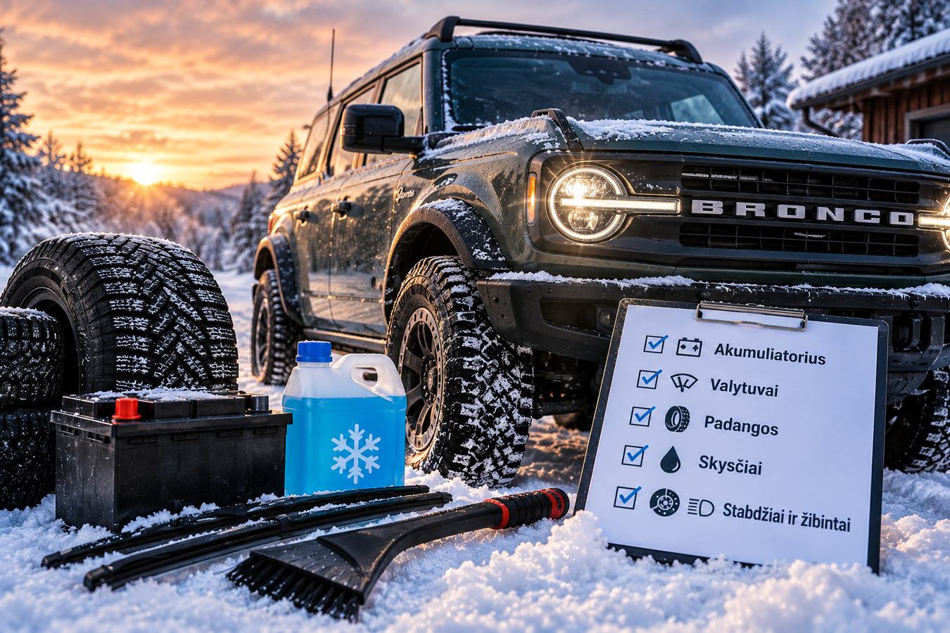 Automobilio paruošimas žiemai – 5 svarbūs patarimai
