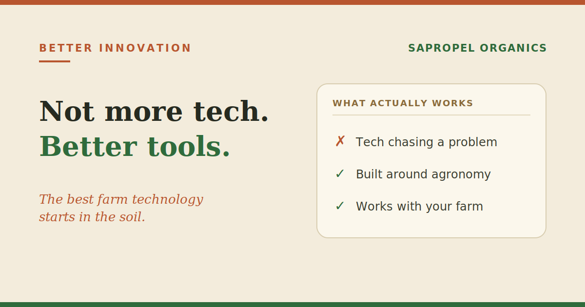 Why the Best Farm Tech Starts in Your Soil