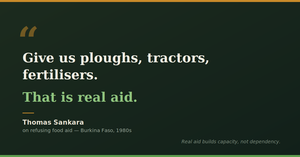 Why the Best Aid Gives Tools, Not Sacks of Grain