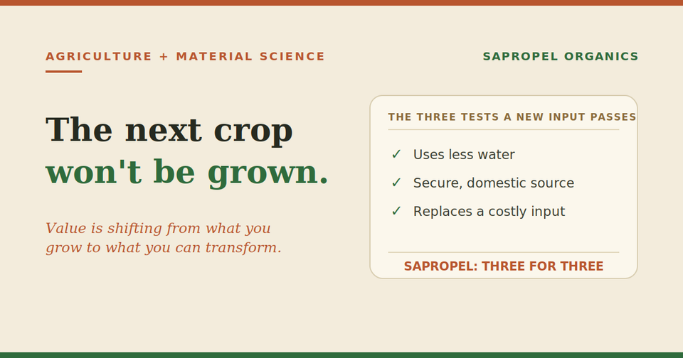 Why the Next Big Crop Might Not Be Grown at All
