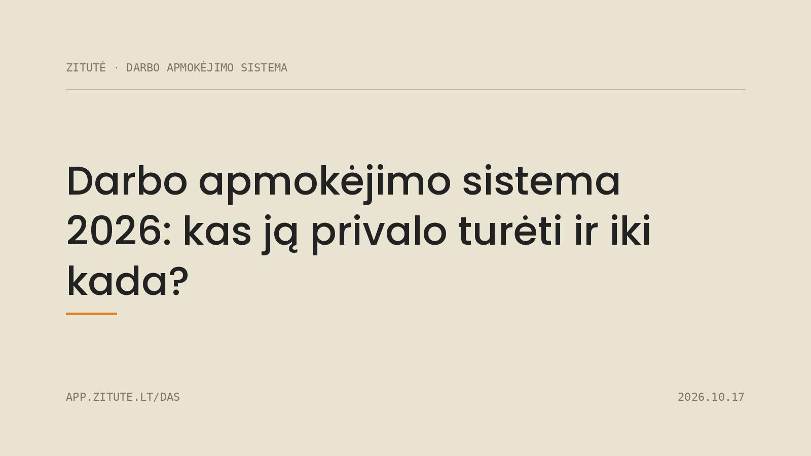 Darbo apmokėjimo sistema 2026: kas ją privalo turėti ir iki kada?