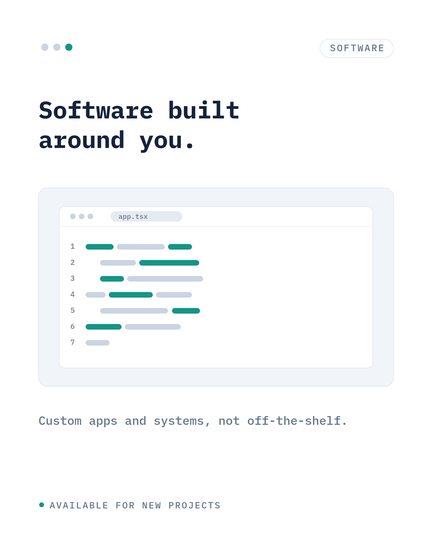 We build the tech behind good businesses.