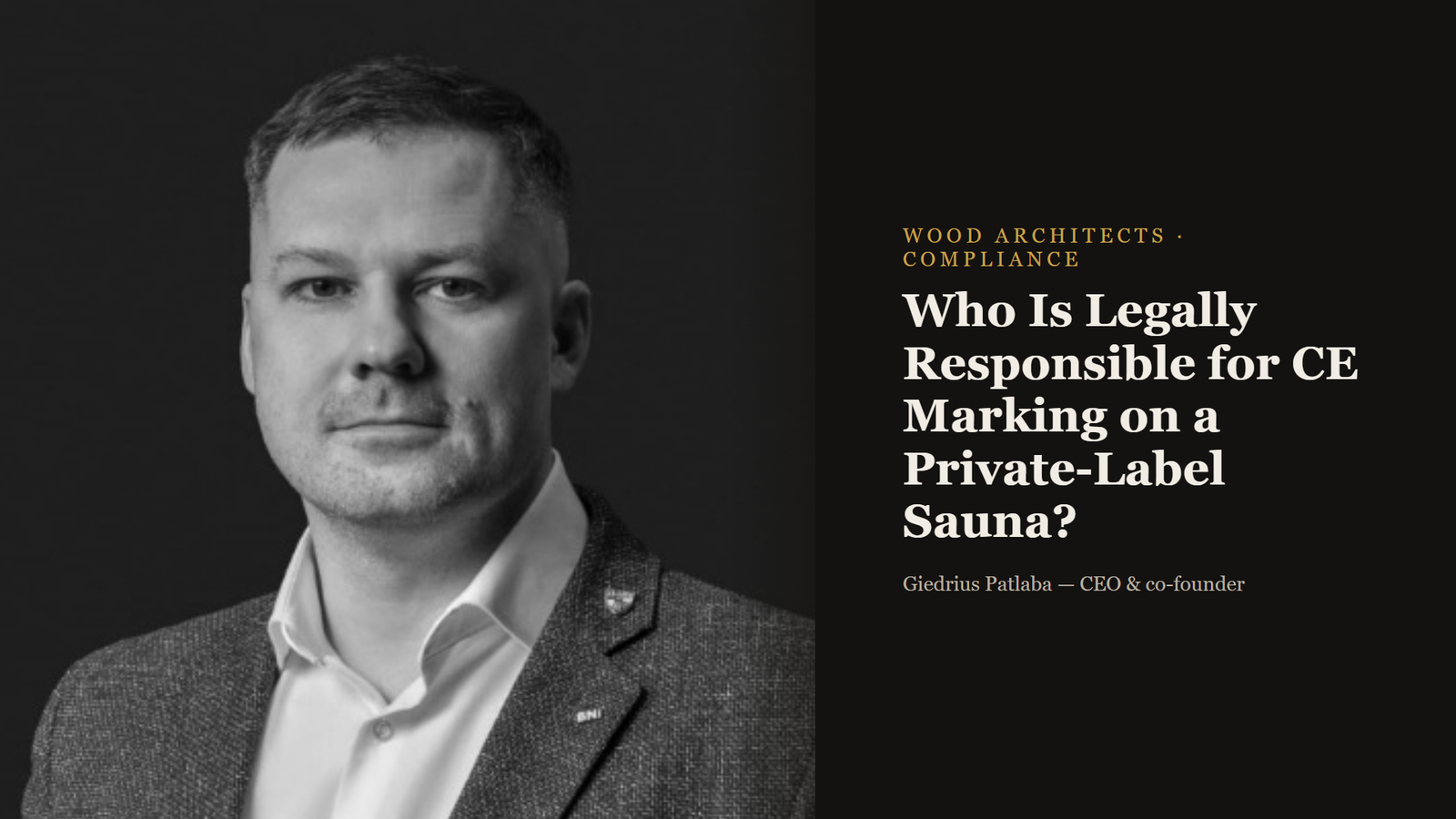 Who Is Legally Responsible for CE Marking on Your Private-Label Sauna?