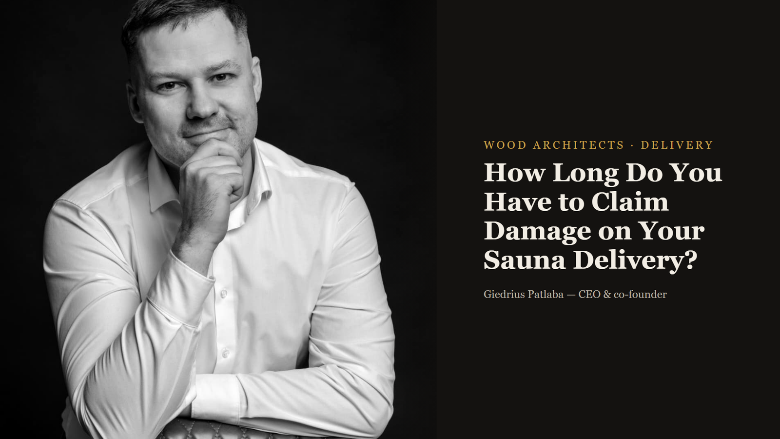 How Long Do You Have to Claim Damage on Your Sauna Delivery?