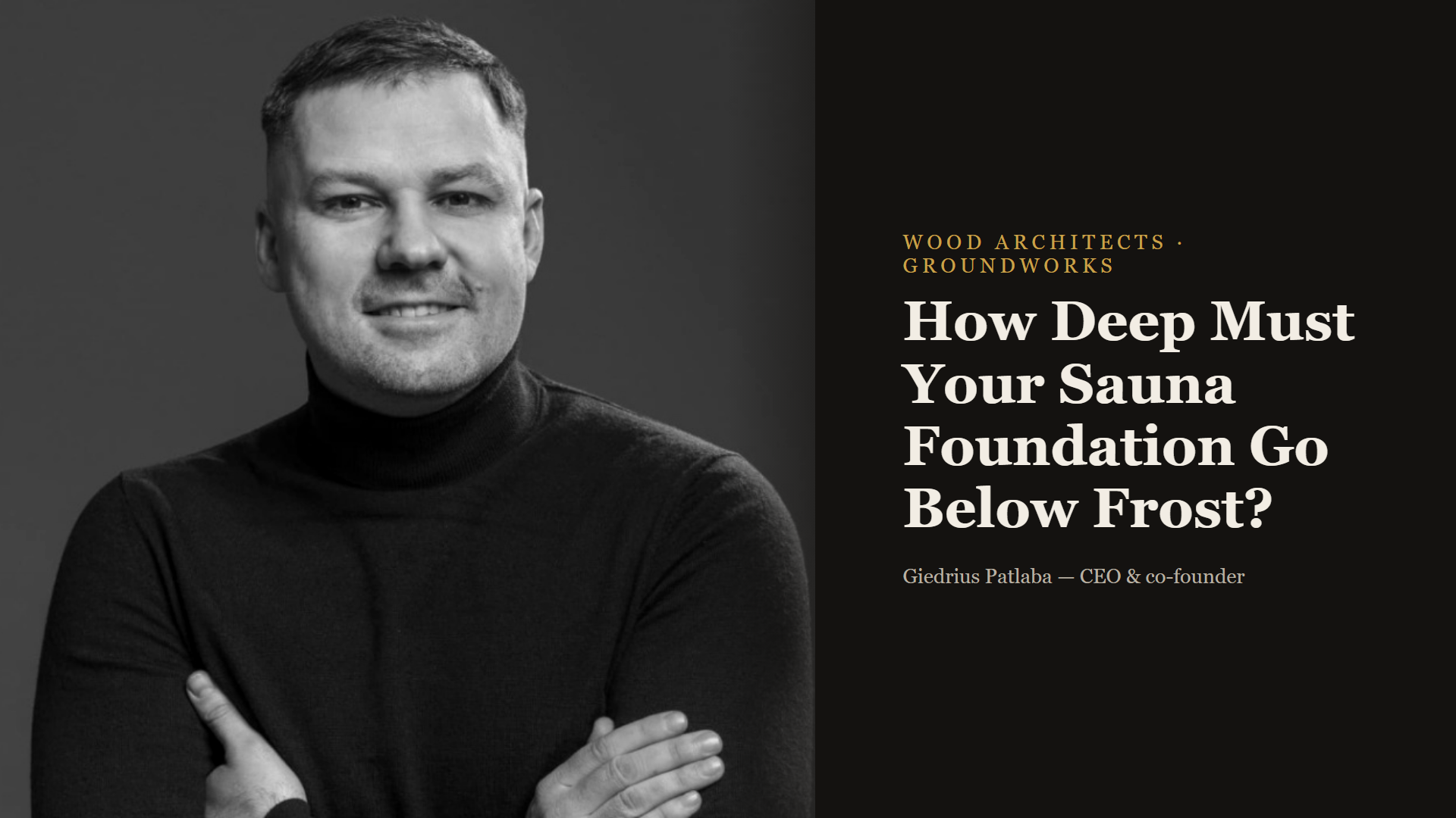 How Deep Must Your Sauna Foundation Go Below Frost?