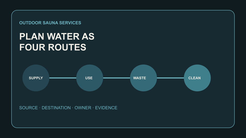 How Should a Hotel Plan Water Use Around an Outdoor Sauna?