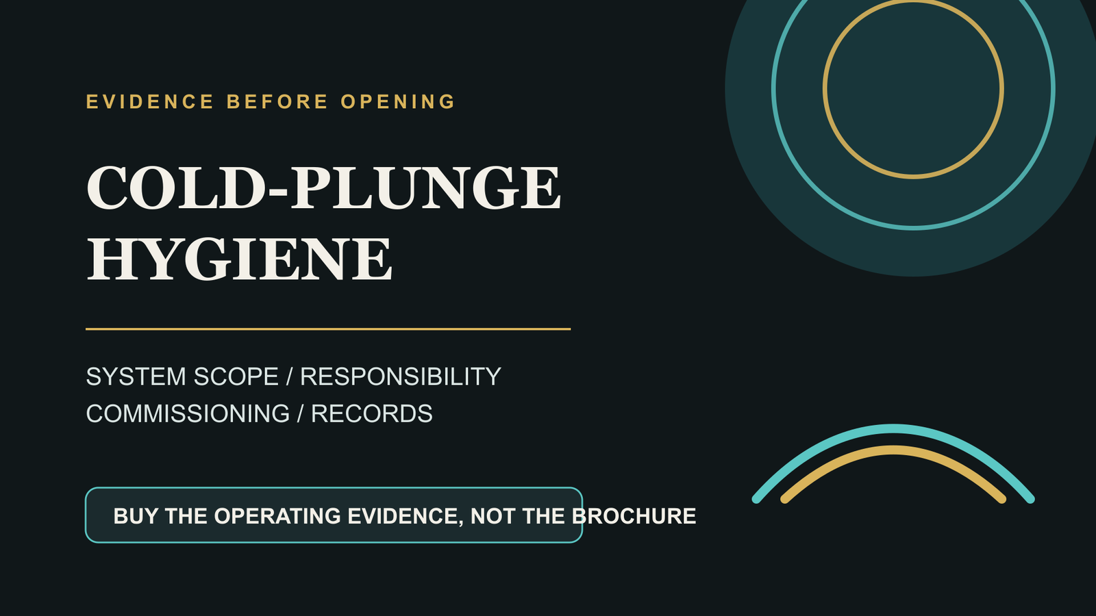 What Cold-Plunge Hygiene Evidence Should a Hotel Request?